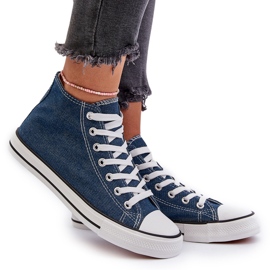Trampki Damskie Jeansowe Socerio niebieskie 9