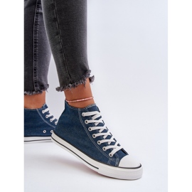 Trampki Damskie Jeansowe Socerio niebieskie 5