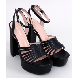 Sandałki na platformie Taboo Black czarne 1