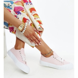 Różowe materiałowe trampki Eduarda 1