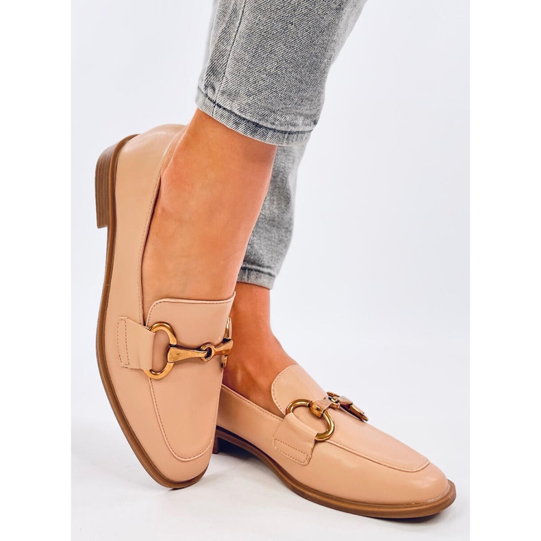 Mokasyny damskie Jonna Khaki beżowy 2