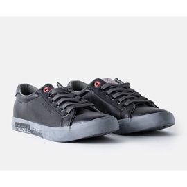 Czarno-szare męskie trampki Cross Jeans czarne 3