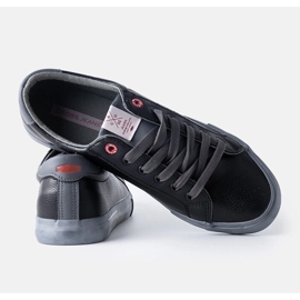 Czarno-szare męskie trampki Cross Jeans czarne 1