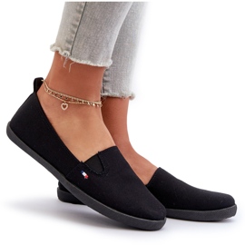 Tenisówki Trampki Slip-On Damskie Czarne Adrancia 9