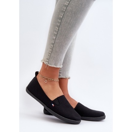 Tenisówki Trampki Slip-On Damskie Czarne Adrancia 2