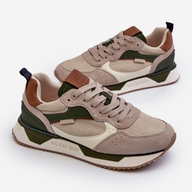 Sneakersy Męskie Memory Foam System Big Star NN174349 Beżowe beżowy 1