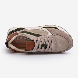 Sneakersy Męskie Memory Foam System Big Star NN174349 Beżowe beżowy 2