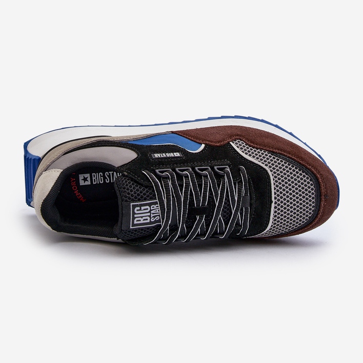 Sneakersy Męskie Big Star NN174322 Memory Foam System Brązowo-Czarne 1