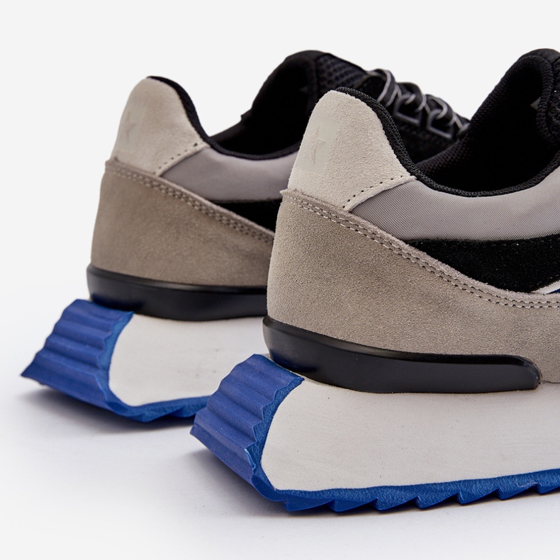 Sneakersy Męskie Big Star NN174322 Memory Foam System Brązowo-Czarne 2