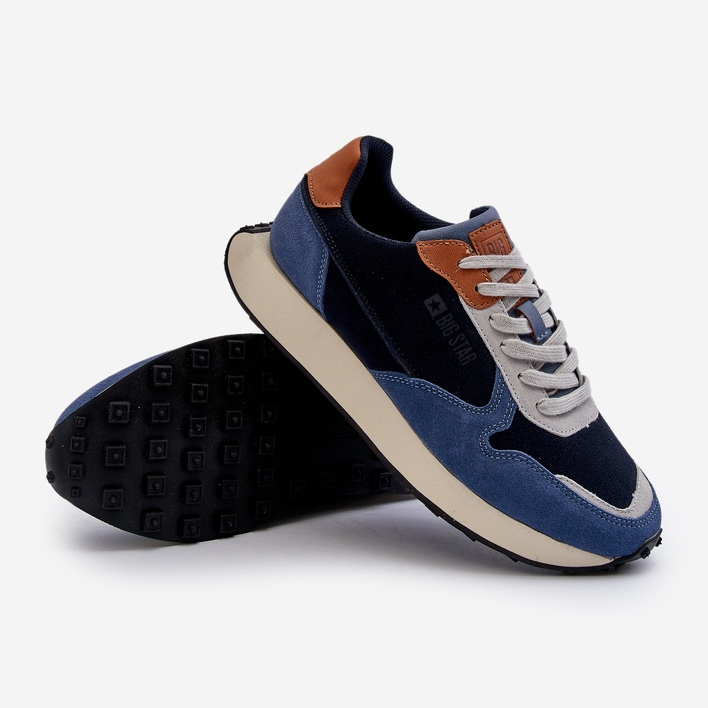 Męskie Sneakersy Memory Foam System Big Star NN174356 Granatowe niebieskie 1