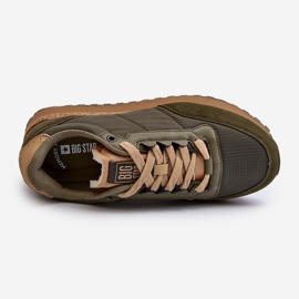 Sneakersy Męskie Memory Foam System Big Star NN174325 Khaki zielone 2