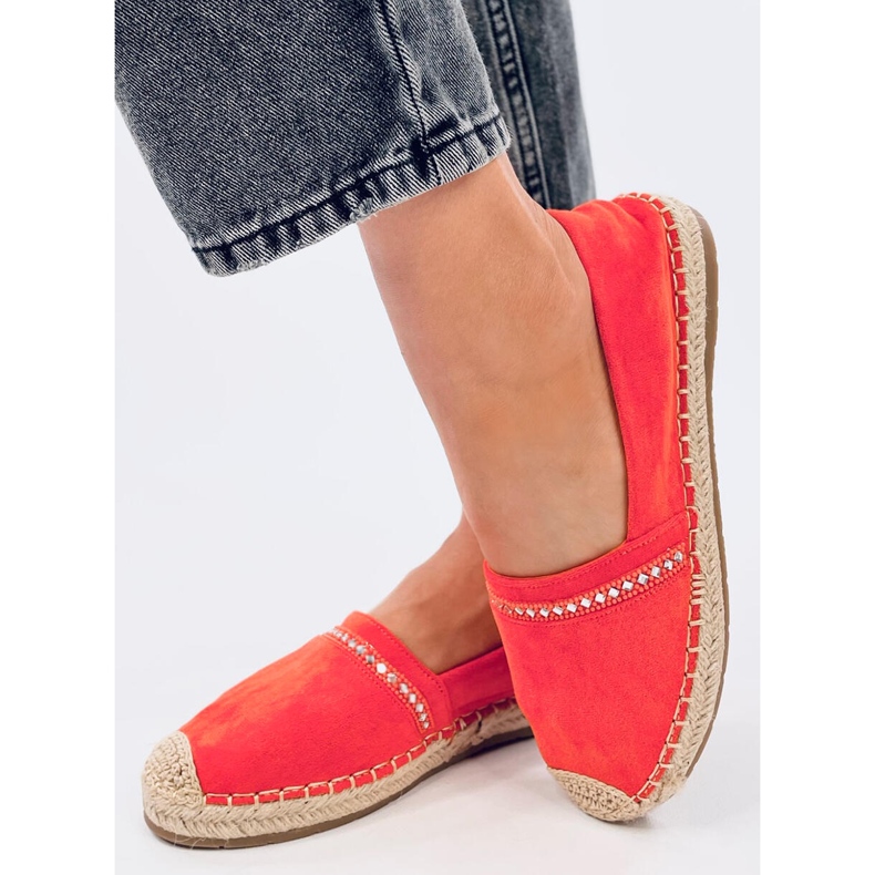 Espadryle damskie Etance Orange pomarańczowe 2