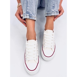 Trampki koronkowe Ferrie White białe 4