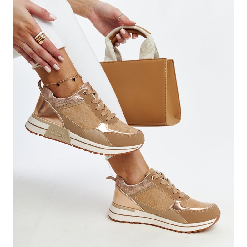 Brązowe sneakersy na platformie Kerttu 1