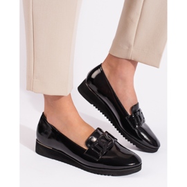 Goodin Czarne damskie lordsy na platformie 1