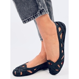 Baleriny meliski ażurowe Chassa Black czarne 2