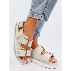 Sandałki na platformie Badey Grey szare 2