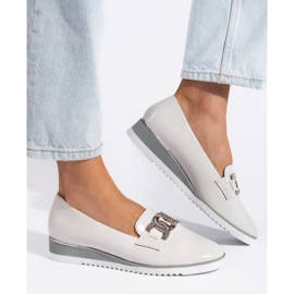 Goodin Białe damskie lordsy na platformie 1