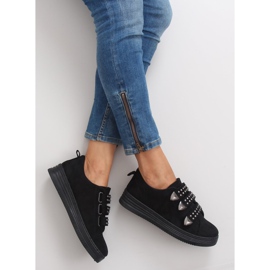 Trampki z ćwiekami 16-582 Black czarne 2