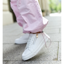 Białe sneakersy z suwakiem na boku Shanna 3