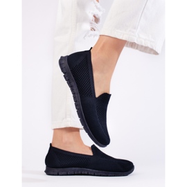 Wsuwane trampki slip on granatowe niebieskie 1