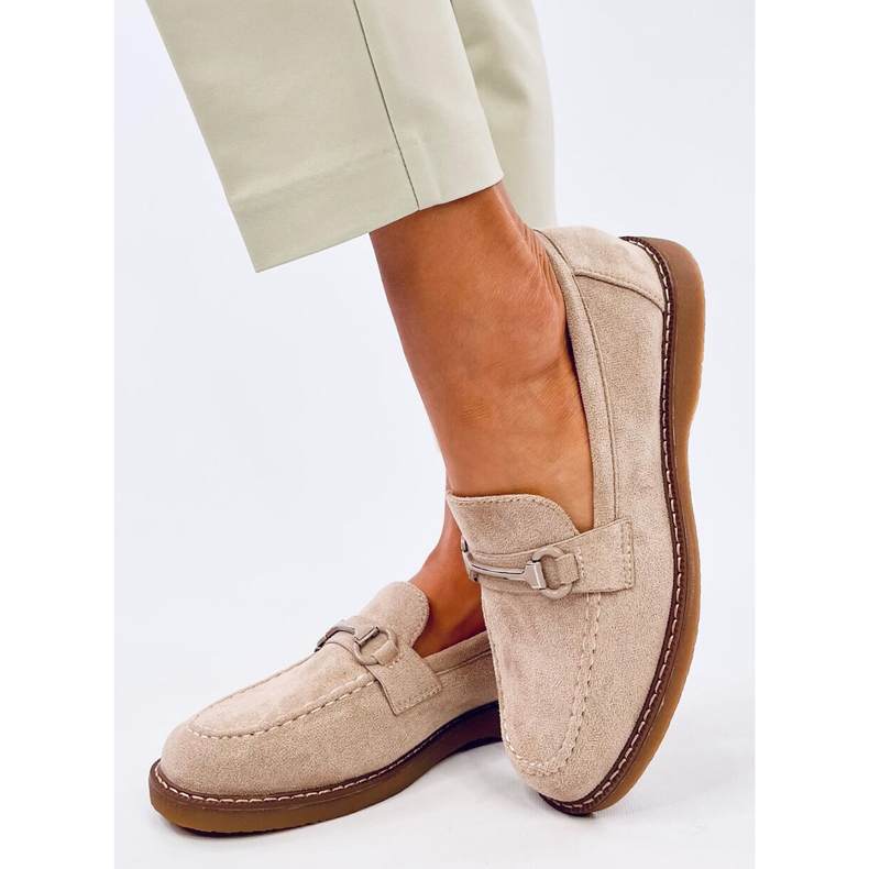 Mokasyny damskie Vaux Khaki beżowy 2