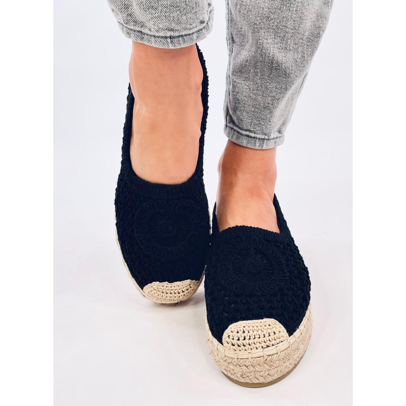Ażurowe espadryle Dagonei Black czarne 1