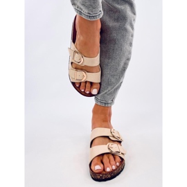 Klapki korkowe scholki Byrd Beige beżowy 1