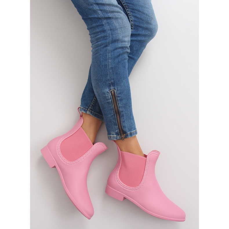 Kalosze damskie D24p pink różowe 1
