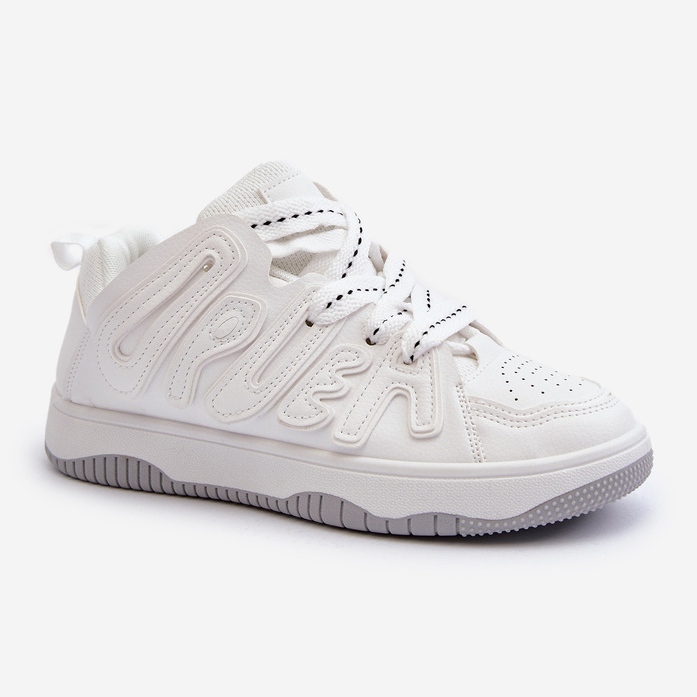 Sneakersy Damskie Z Eko Skóry Białe Berilla 1