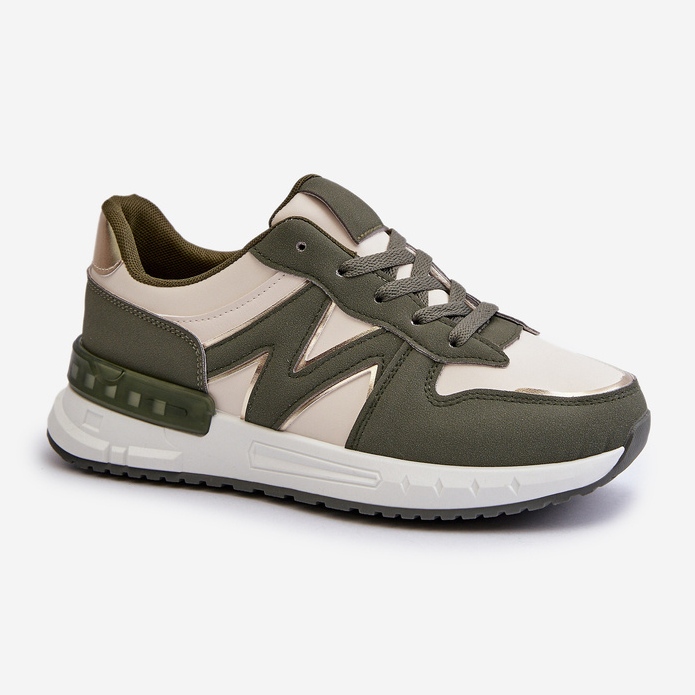 Sneakersy Damskie Z Eko Skóry Zielone Kaimans 1