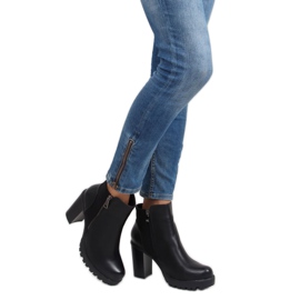 Botki na obcasie dd35p black czarne 1