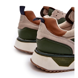 Sneakersy Męskie Memory Foam System Big Star NN174349 Beżowe beżowy 3