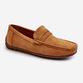 Męskie Zamszowe Mokasyny Camel Wesley brązowe 3