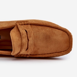 Męskie Zamszowe Mokasyny Camel Wesley brązowe 4