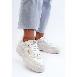 Sneakersy Damskie Big Star NN274357 Memory Foam System Białe 7