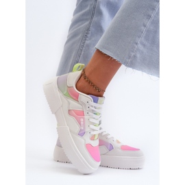 Sneakersy Damskie Big Star NN274359 Memory Foam System Multikolor białe 8