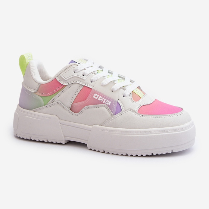 Sneakersy Damskie Big Star NN274359 Memory Foam System Multikolor białe 2