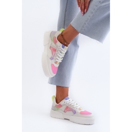 Sneakersy Damskie Big Star NN274359 Memory Foam System Multikolor białe 7