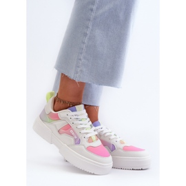Sneakersy Damskie Big Star NN274359 Memory Foam System Multikolor białe 3