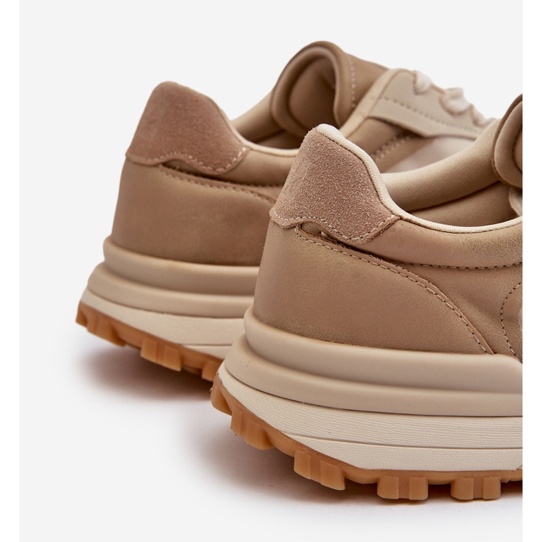 Męskie Sneakersy Big Star NN174067 Memory Foam System Beżowe beżowy 1