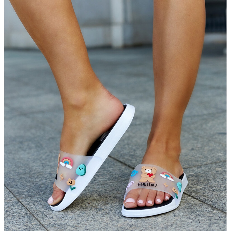 Czarne klapki z gumową cholewką Diaspa 1