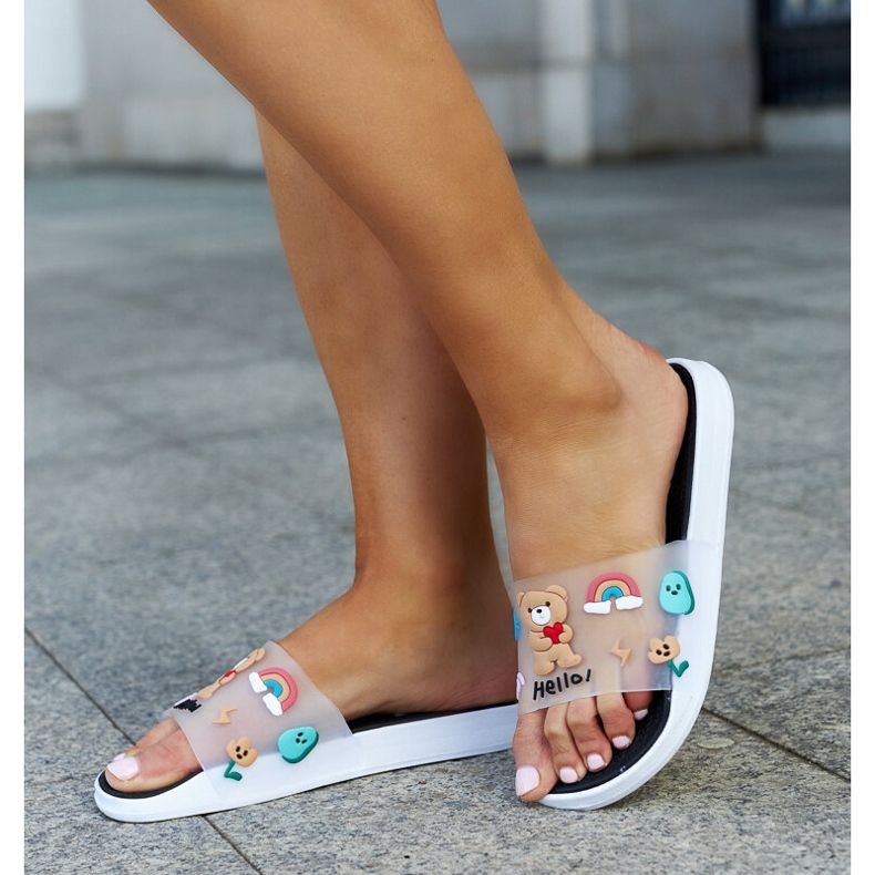 Czarne klapki z gumową cholewką Diaspa 2