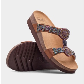 Klapki Scholl New Bogota Wedge F26607-1011 brązowe 1