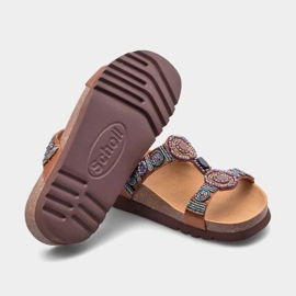 Klapki Scholl New Bogota Wedge F26607-1011 brązowe 3