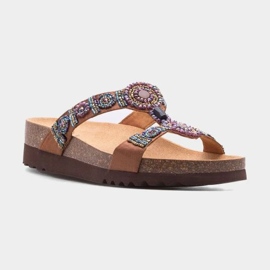 Klapki Scholl New Bogota Wedge F26607-1011 brązowe 4