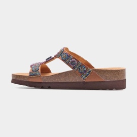 Klapki Scholl New Bogota Wedge F26607-1011 brązowe 5