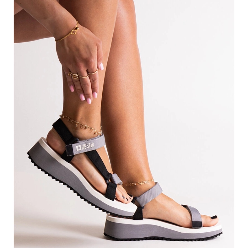 Czarne sandały Big Star NN274A054 1