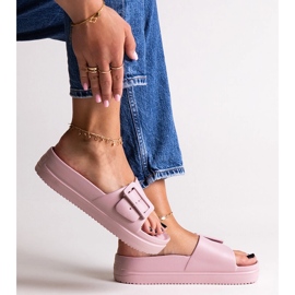 Różowe klapki Big Star NN274A663 1
