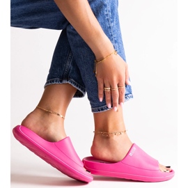 Ciemnoróżowe klapki Big Star NN274A041 1